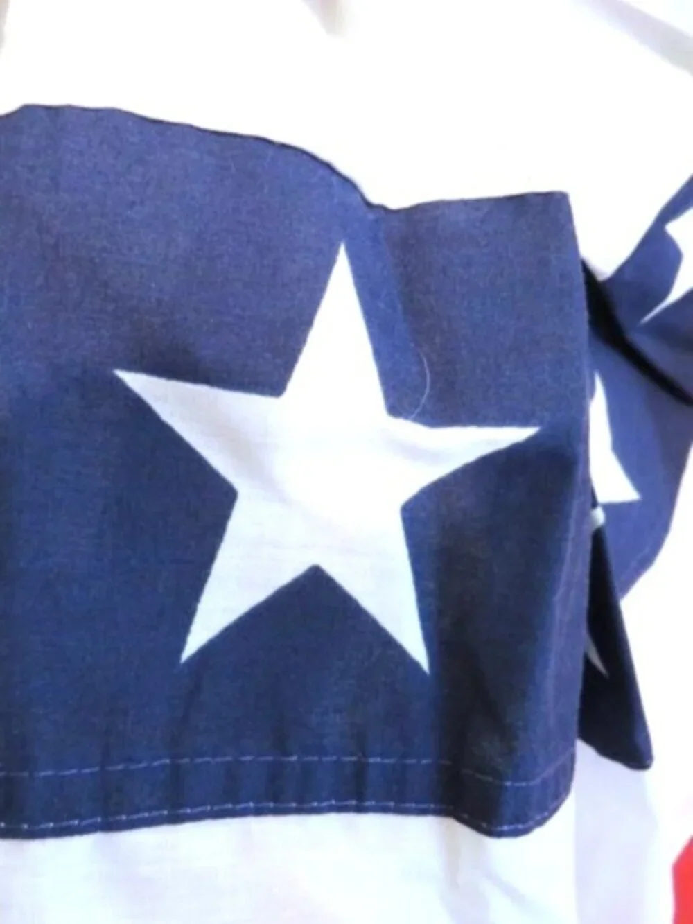Vintage Heavy Cotton Patriotic Bunting – 3ft Sewn Fan Bunting with Corded Tassel